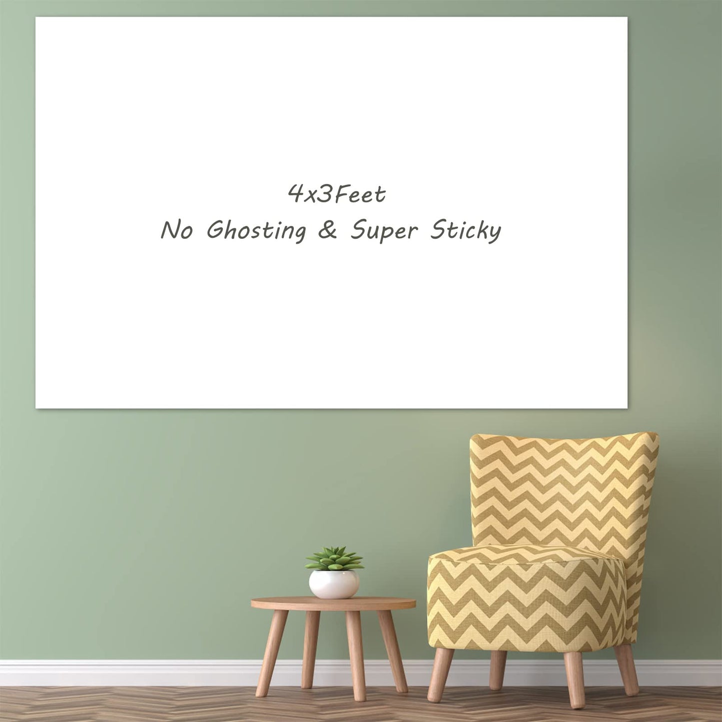 Nortix White Board Wallpaper, Modern Style Whiteboard Contact Paper, Super Sticky Whiteboard Sticker Wall Decal on Wall, Table, Doors, No Ghosting, 1 Piece (3 x 4 ft)