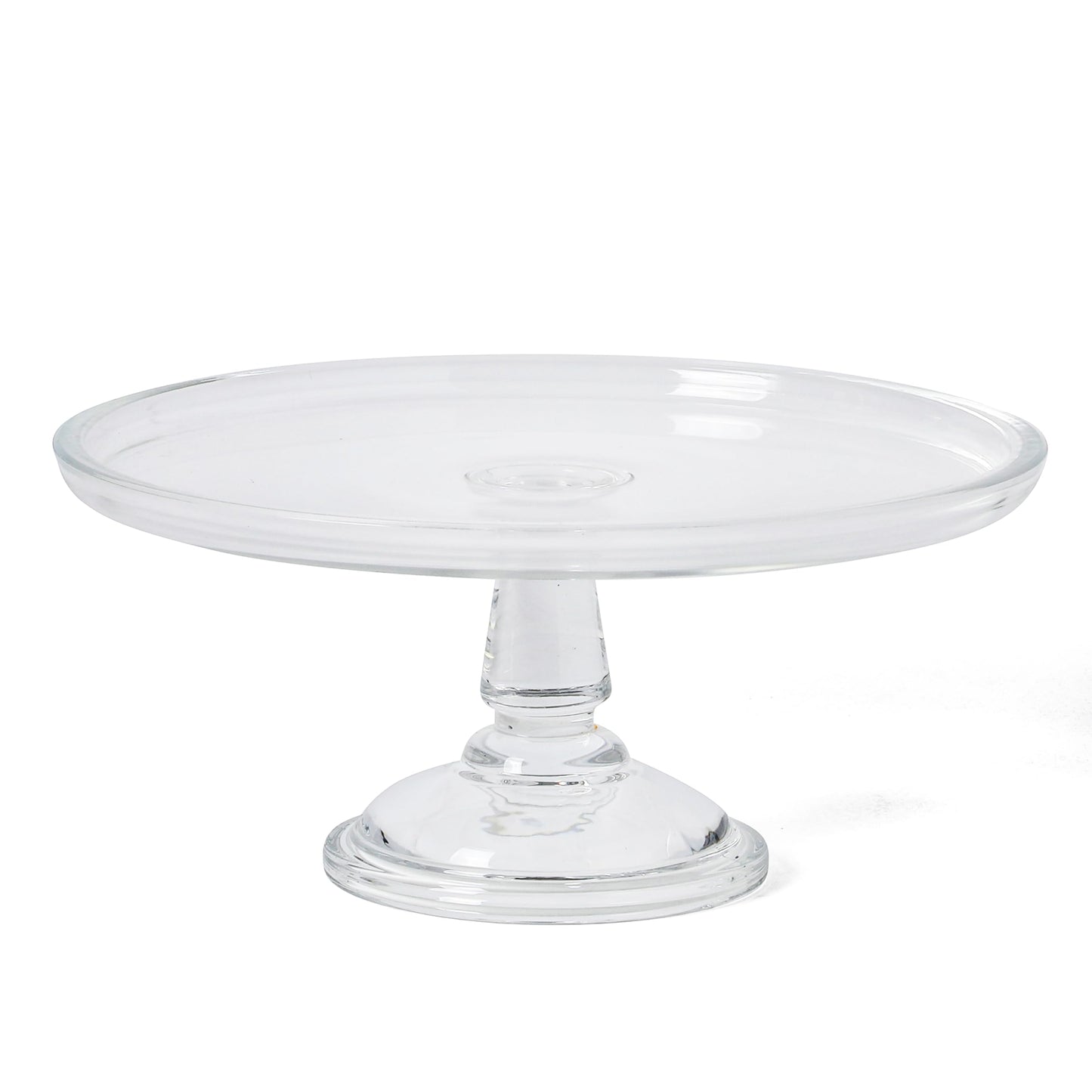 Martha Stewart Watercrest Glass Cake Stand with Dome, 10.2 Inch Clear Footed Pedestal Cake Stand with Glass Lid Cover, Handmade Glassware for Cakes and Desserts