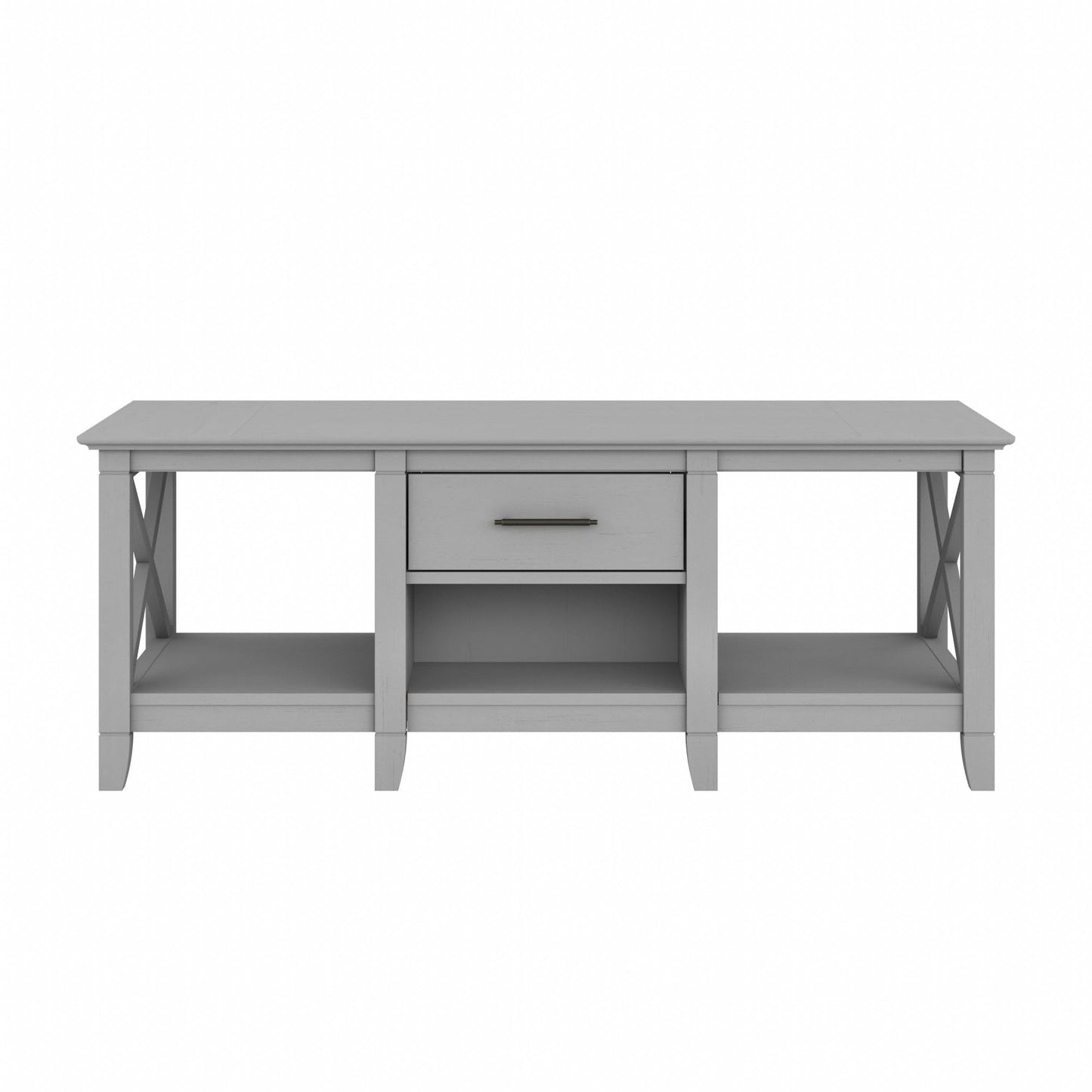 Bush Home Key West Coffee Table with Storage in Cape Cod Gray