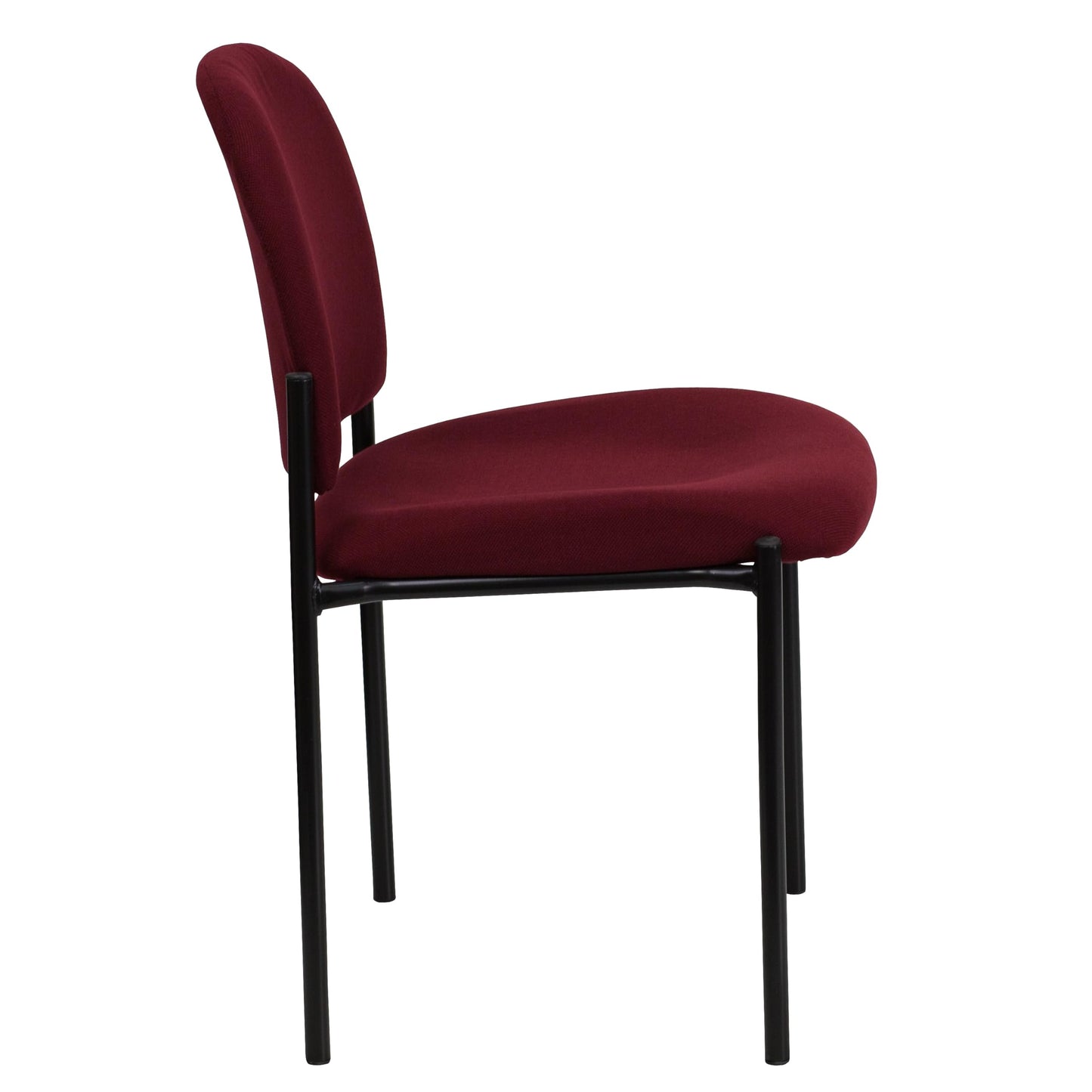 Flash Furniture Tania Comfort Burgundy Fabric Stackable Steel Side Reception Chair