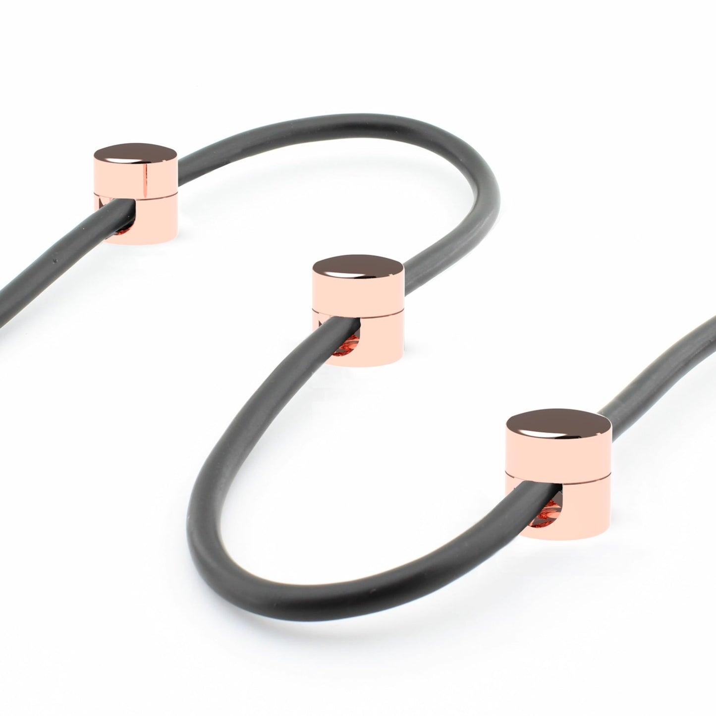 ICONIT Cable Anchors for Desk Organization | Premium Aluminum Cord Organizers | Charger + Cable Management Clips for Home & Office | Stylish, Sturdy, & Functional | (3 Pack) (Copper)