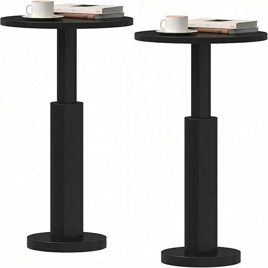 LAATOOREE Small Round Side Tables Set of 2, Drink Tables, Accent Coffee Tables