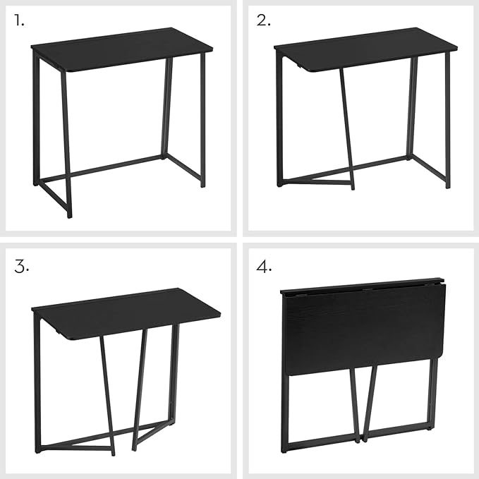 WOHOMO Folding Computer Desk, Small Writing Foldable Desk 31.5", Space-Saving