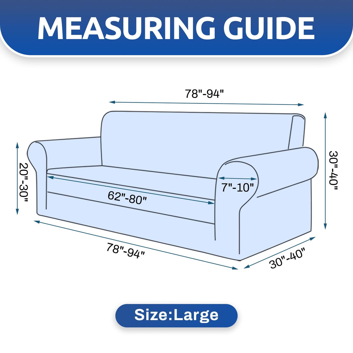 KEKUOU Stretch Sofa Cover Slipcover ，Couch Covers for 3 Cushion Couch Sofa pet Friendly (78"-94") Furniture Protector Sofa with Elastic Bottom for Kids,Dog, Jacquard Small Checked(Large,Camel)