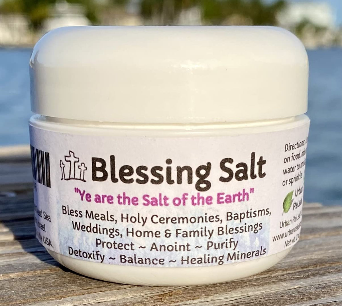 Urban ReLeaf BLESSING SALT! Blessed Dead Sea Salt from the Dead Sea. Holy Ceremony Wedding Anointing Baptism Meals Housewarming, Bless Family, Home, Special Occasions. Purify, Meditate, Cleanse, Sacrament