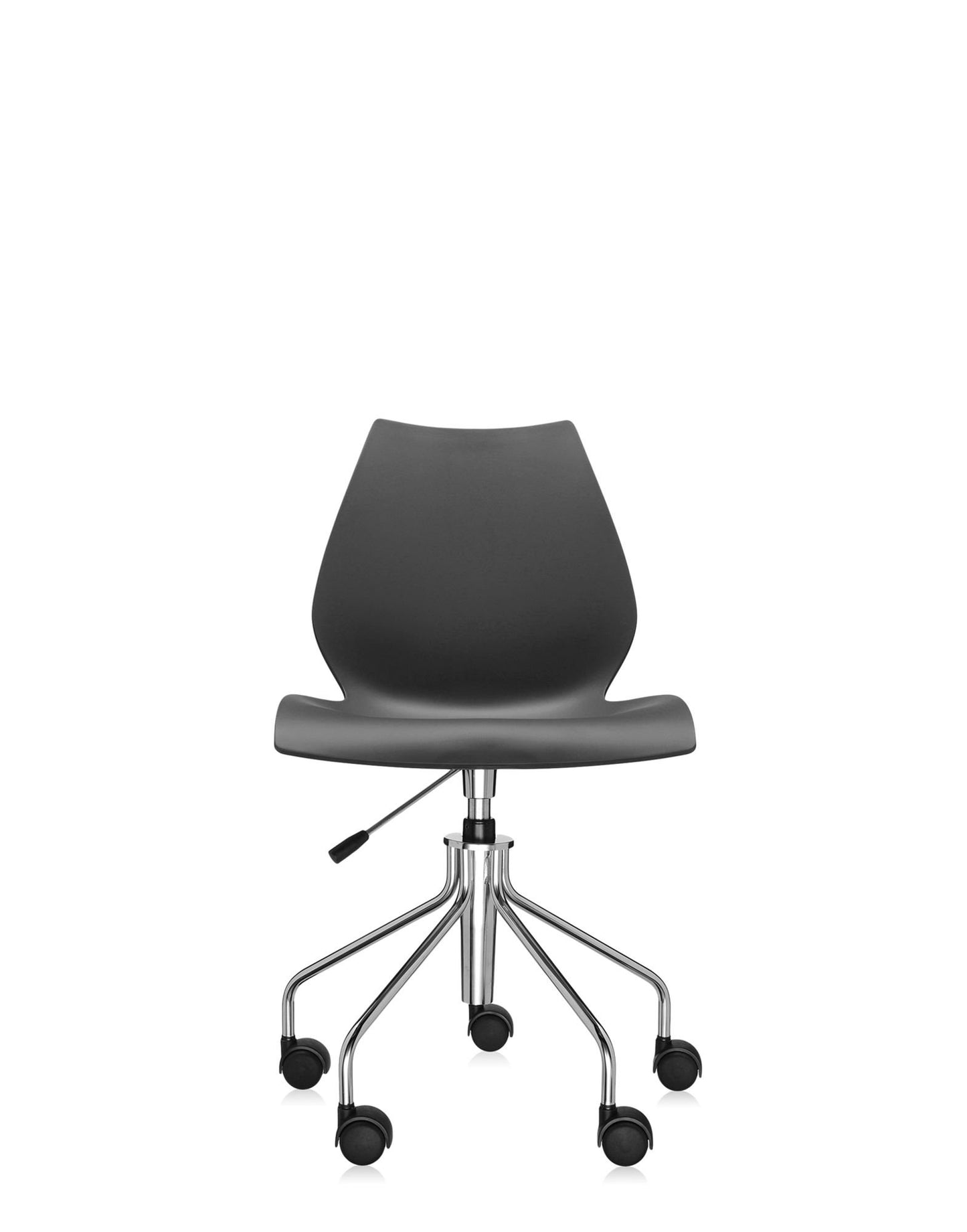 Kartell 2878/2M Maui Swivel Chair by Vico Magistretti, Pack of 1, Matte Zinc White