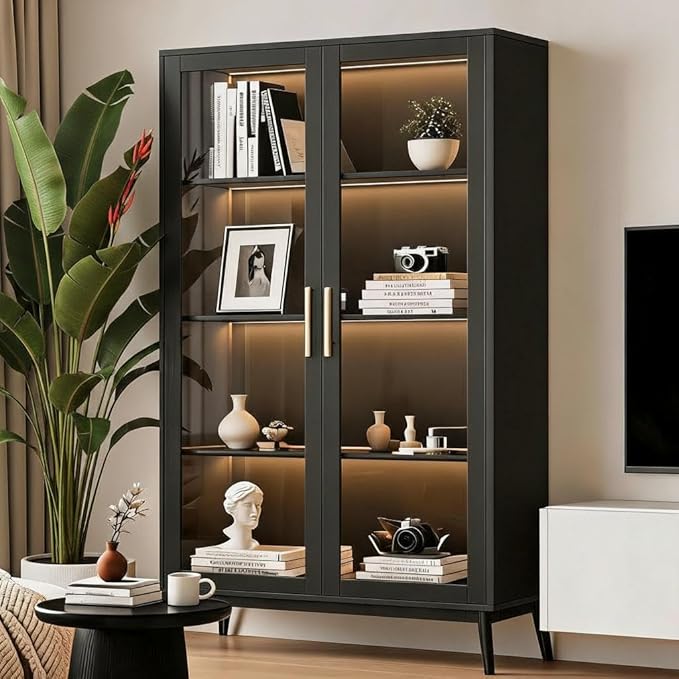 IDEALHOUSE Glass Display Cabinet