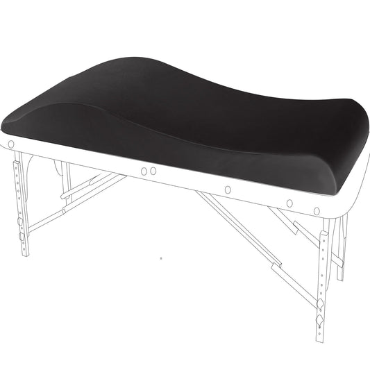Lash Bed Topper for Massage Table, Ergonomic Curvy Esthetician Mattress Topper Crafted High Density Foam, Beauty Salon Massage Bed Pad with Removable & Washable Cover, Eyelash/Spa/Wax/Facial-Black