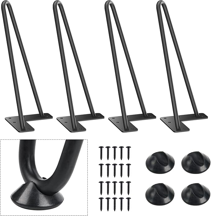 SMARTSTANDARD 11 Inch Heavy Duty Hairpin Furniture Legs, Metal Home DIY Projects