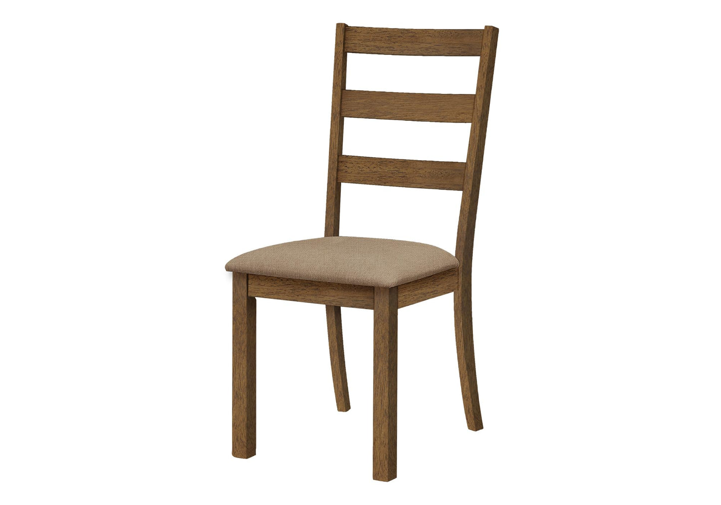 Monarch Specialties I 1313 Dining Chair, Set of 2, Side, Upholstered, Kitchen, Dining Room, Fabric, Wood Legs, Brown, Beige, Transitional