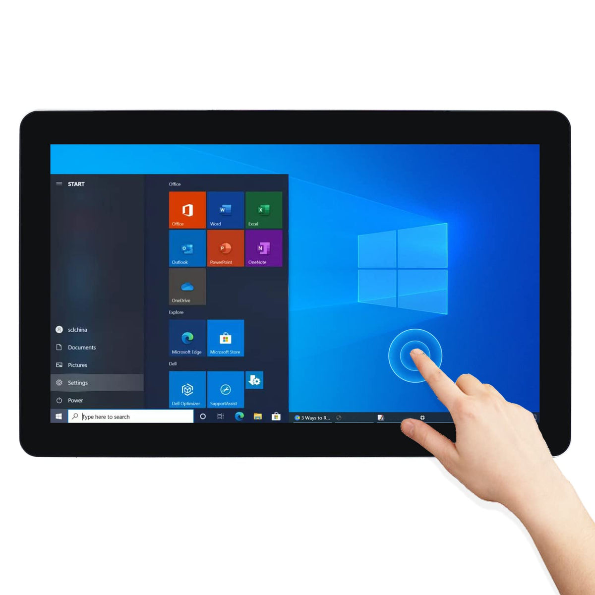 TouchWo 27 inch Touch Screen PC Monitor, Intel i7, 8GB RAM, 256G SSD, 16:9 FHD 1080P, Windows 10, Smart Board for Classroom, Meeting & Home, USB, VGA & HD-MI Monitor
