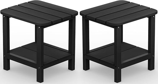 SERWALL Double Adirondack Side Set of 2, Table Rectangular End Table