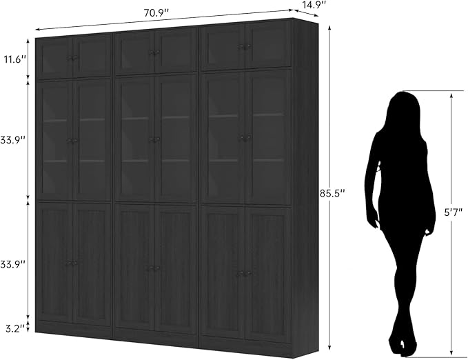 TUSY 85.5" Modern Tall Bookcase