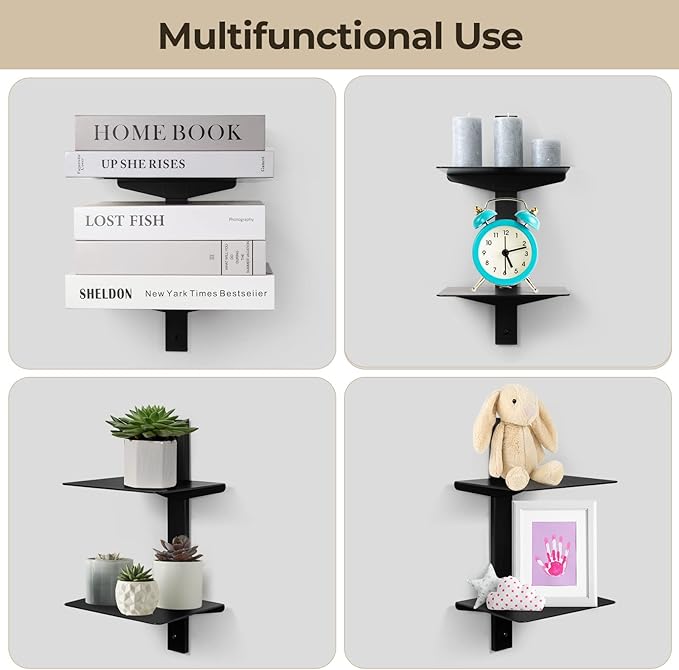 Floating Book Shelves for Wall, 8 Tier Invisible Floating Bookshelf, Vertical