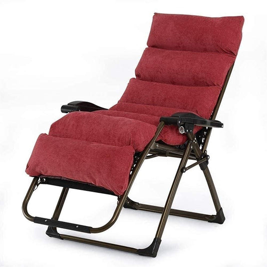 Yyuoqafn Comfortable Chairs Folding Chairs Garden Chairs Foldable Zero- Recliners Terrace Recliners Suitable for Porches Gardens Decks Lawns Portable Camping Chairs (Color : Coffee) (Wine Red)