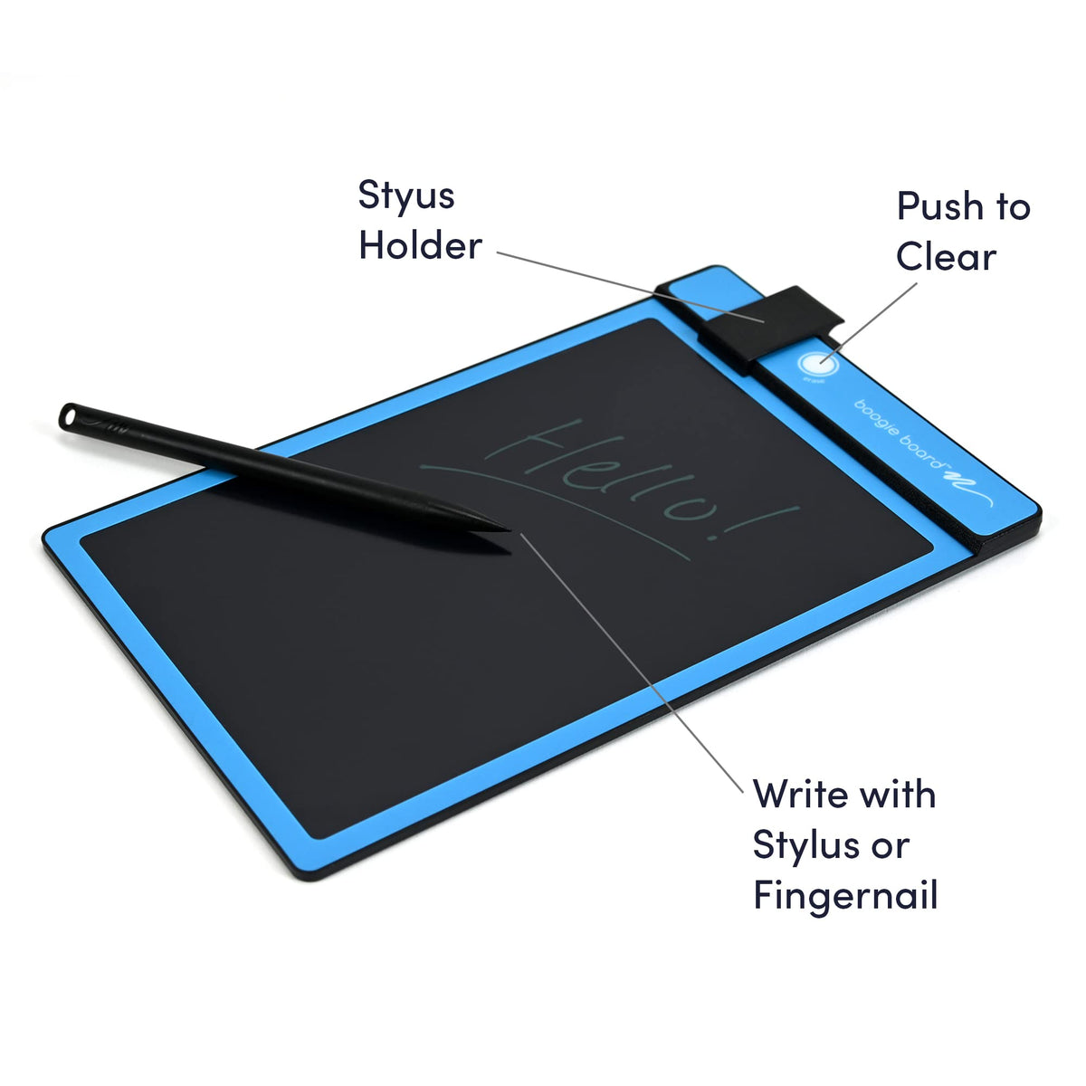 Boogie Board Basics Reusable Writing Pad - Digital Drawing Tablet, LCD Writing Pad with Instant Erase and Stylus Pen - Perfect for Writing, Drawing, and Note-Taking