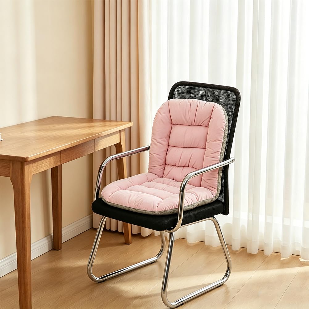 Zxioral Office Chair Cushion，Desk Chair Cushion with High Back Support, Seat Cushion with Non-Slip Bottom for Home Dining Room Kitchen (Dark Gray)