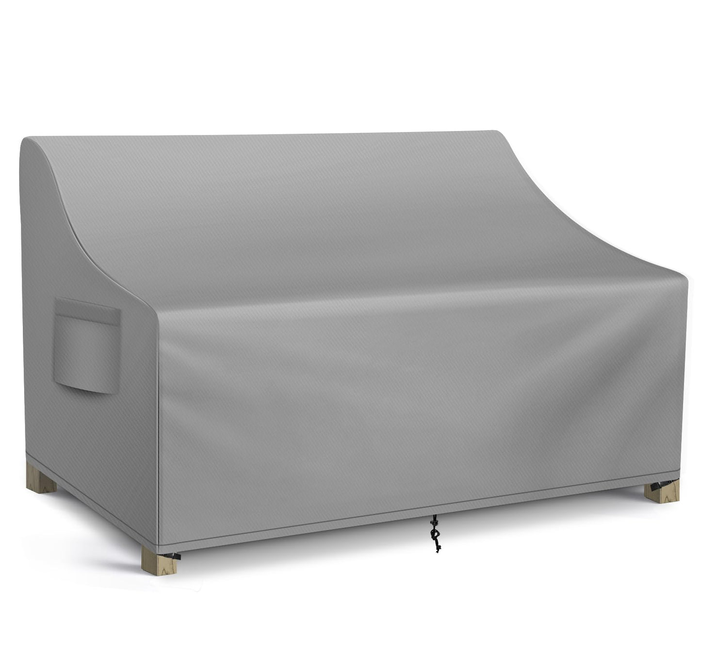 WLEAFJ Patio Sofa Cover Waterproof, Outdoor Loveseat Cover, Heavy Duty Outdoor Couch Cover, Large Lawn Patio Furniture Covers with Air Vent, 54’’ W x 37’’ D x 35’’ H, Grey