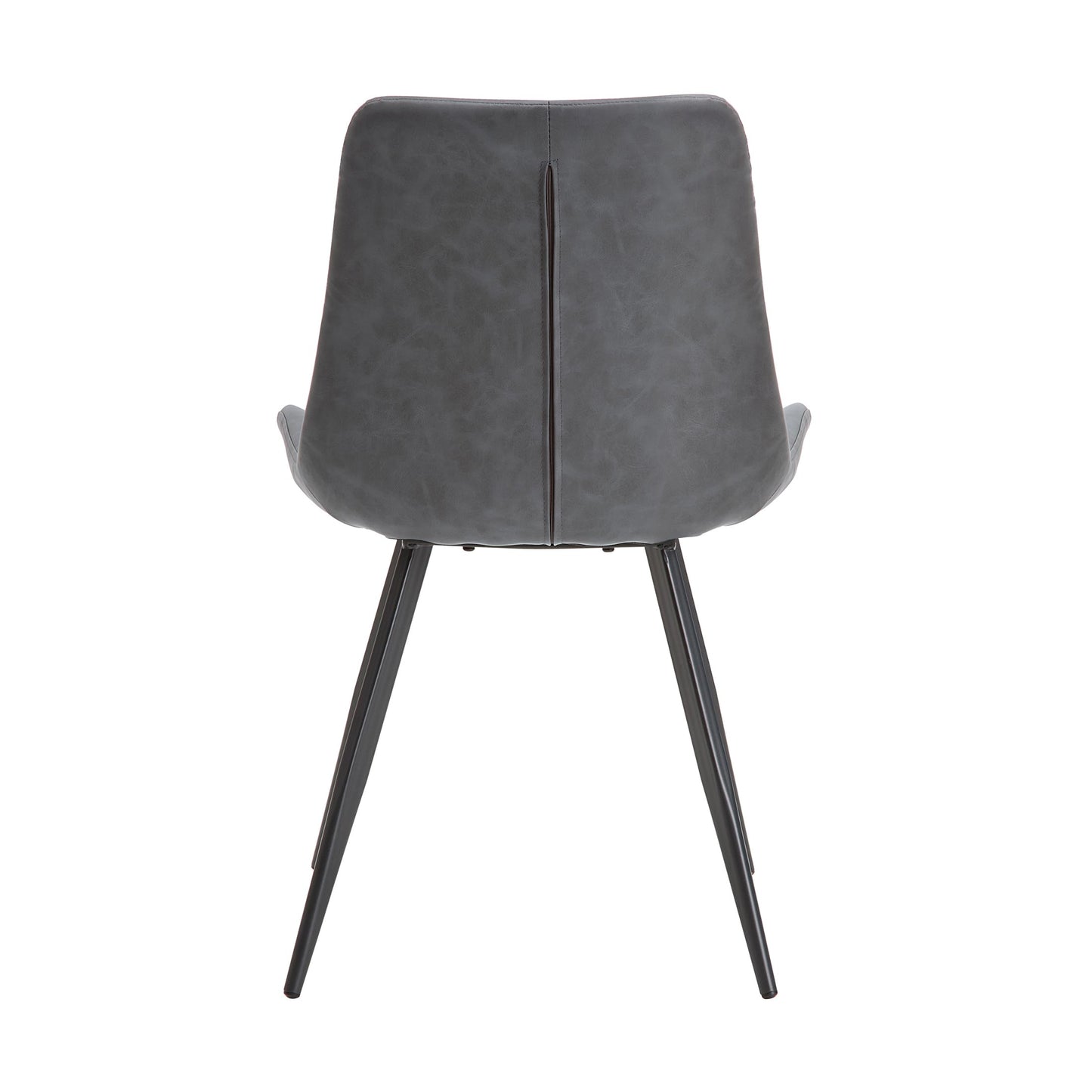 Lexicon Kitchen & Dining Room Chairs, Dining Chairs Set of 2, Faux Leather Upholstered Dining Chairs, Black Metal Frame Armless Dining Chairs, Modern Dining Chair, Easy Assembly, Grey