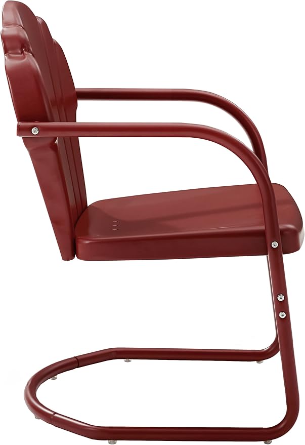 Crosley Furniture Tulip 2-Piece Outdoor Chair Set, Retro Metal Patio Chairs