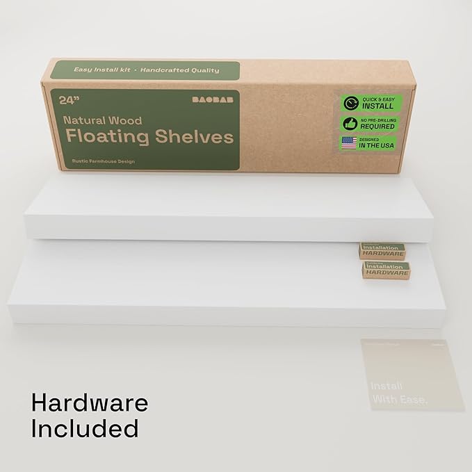 BAOBAB WORKSHOP Wood Floating Shelves