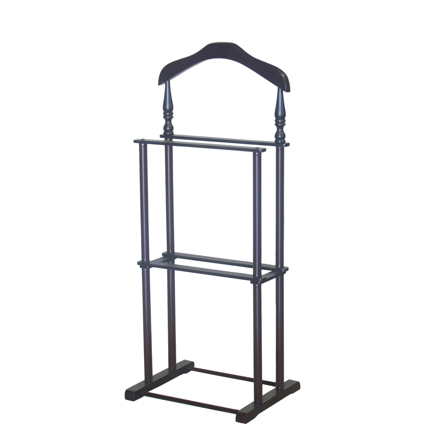 Proman Products Sakura Twin Valet with Wooden Hanger, Trouser Bar & Tie Bar, Walnut