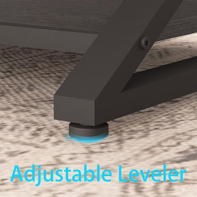 HSH Black Coffee Table Modern, 47 Inch Simple Rectangle Cocktail Table