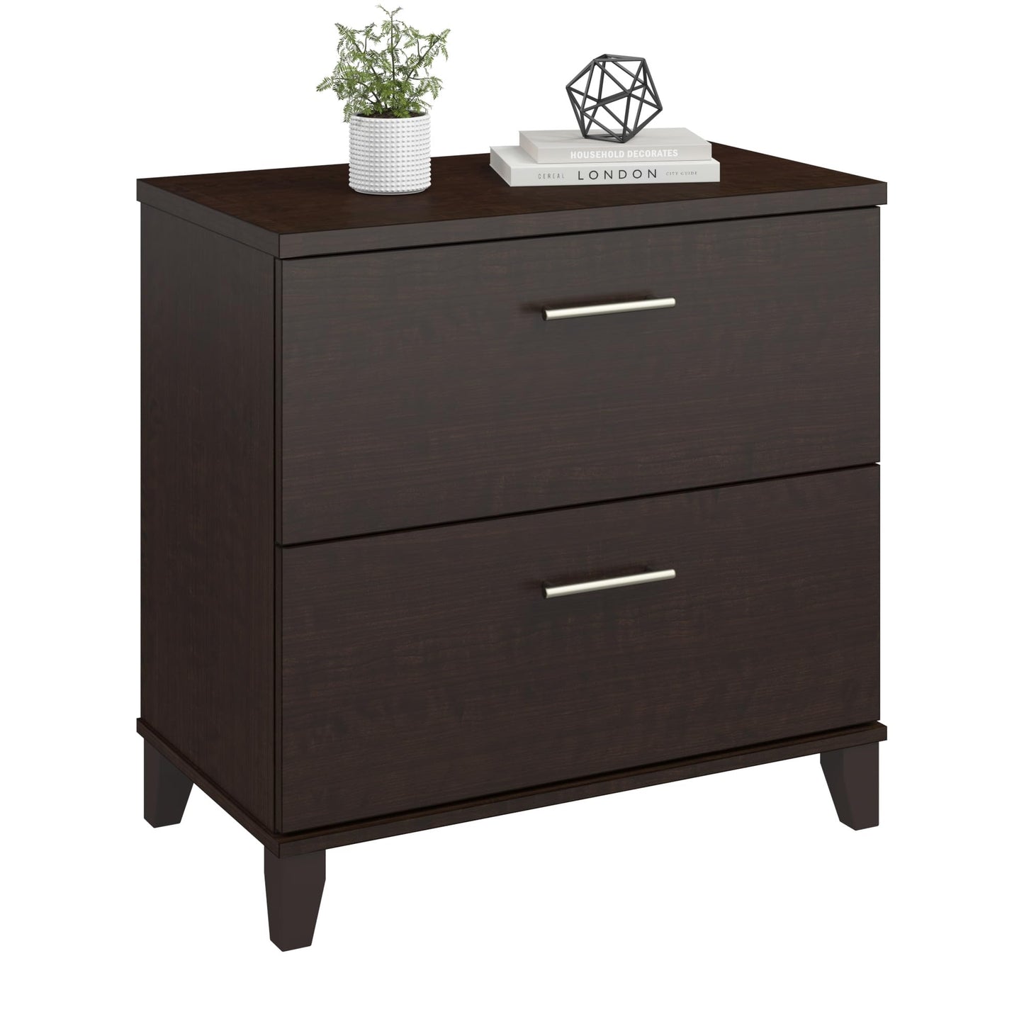 Bush Home 2 Drawer Lateral File Cabinet, Letter and Legal-Size Document Storage for Home or Professional Office, Somerset Collection, Mocha Cherry