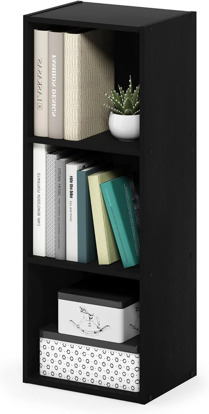 Furinno PASIR Book Shelf, 3-Tier Open Shelves Bookshelf,