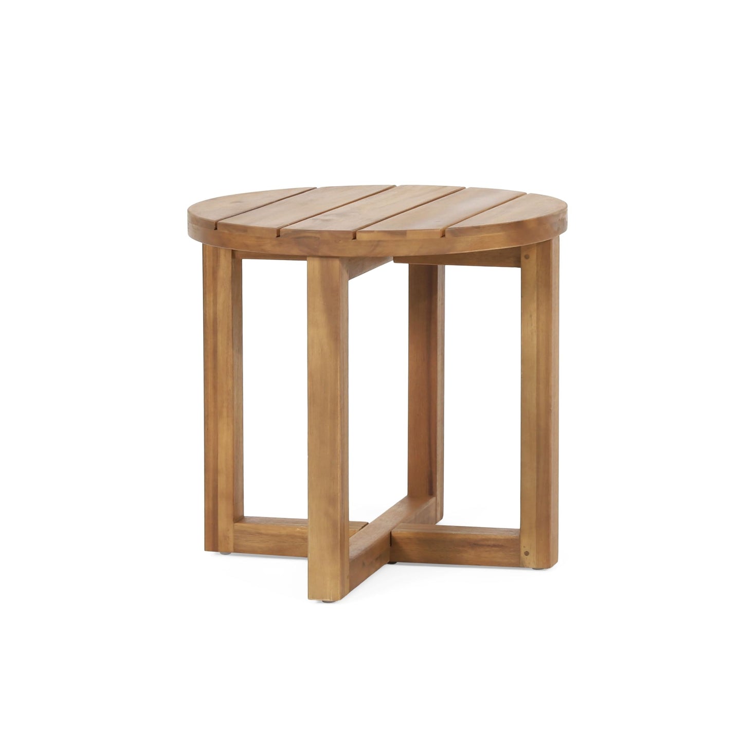 Hamel Outdoor Circular Side Table - Acacia Wood - Teak