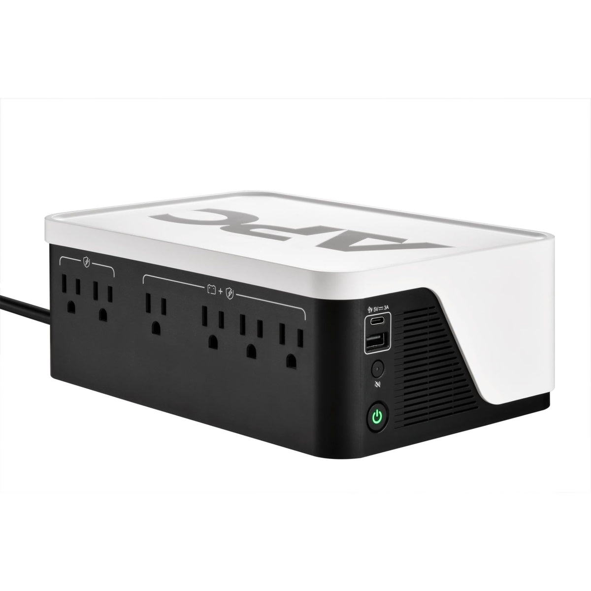 APC Back-UPS 500VA / 300W UPS Battery Backup Surge Protector, 6 Outlets, Type C Charger, BE500G3 Uninterruptible Power Supply for Home Office & Wi-Fi