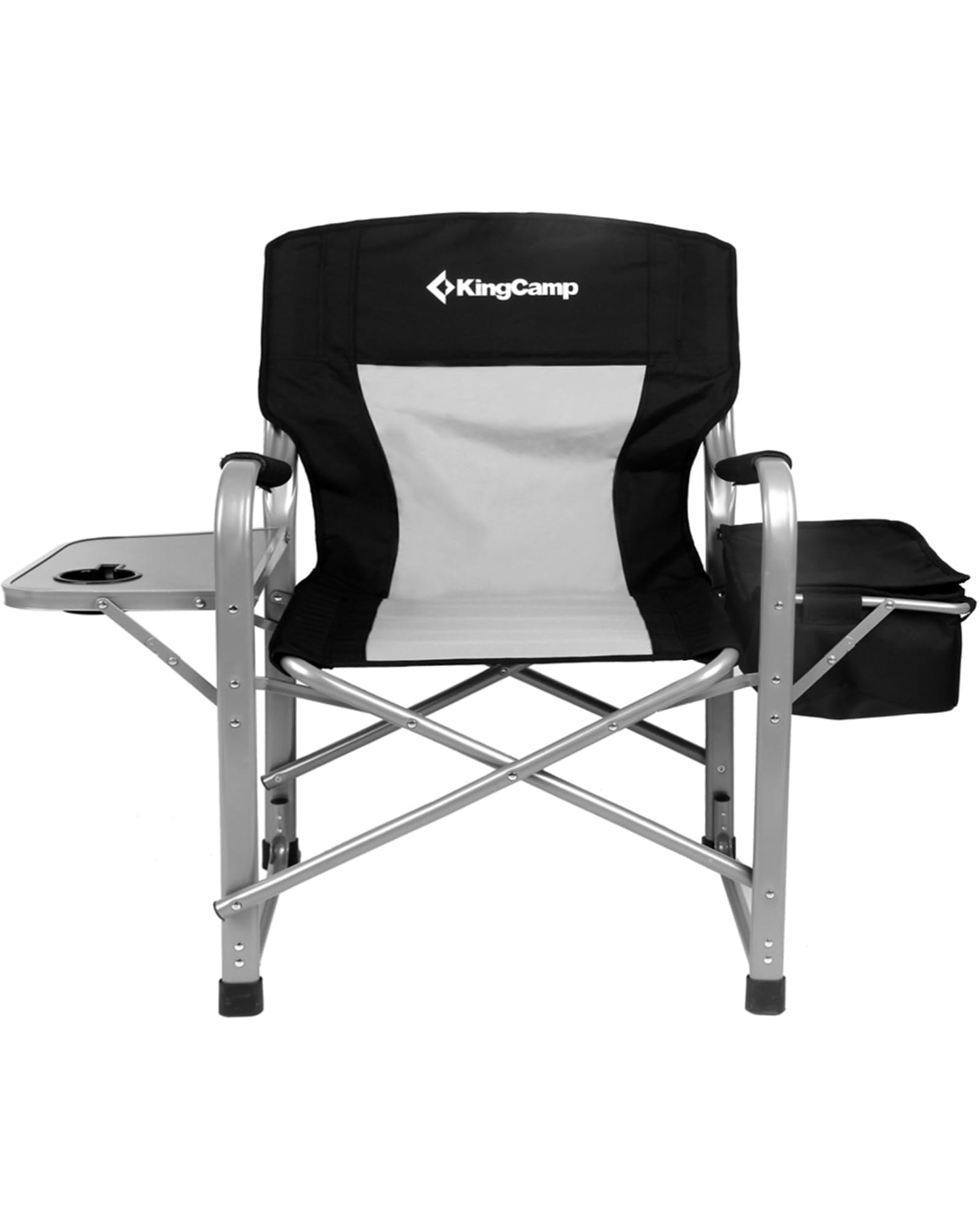 KingCamp XXL Oversized Directors Chair with Side Table, Folding Camping Chairs Heavy Duty 600lbs with Cooler Bag, Portable Camp Chair with Wide Seat for Hiking Fishing Lawn Outdoor and Sports