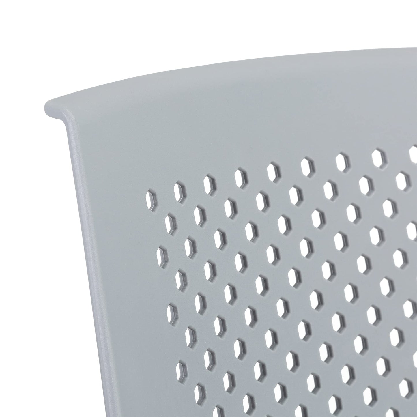 Norwood Commercial Furniture Chrome Sled Base Office Stack Chair with Perforated Seatback (Pack of 5)
