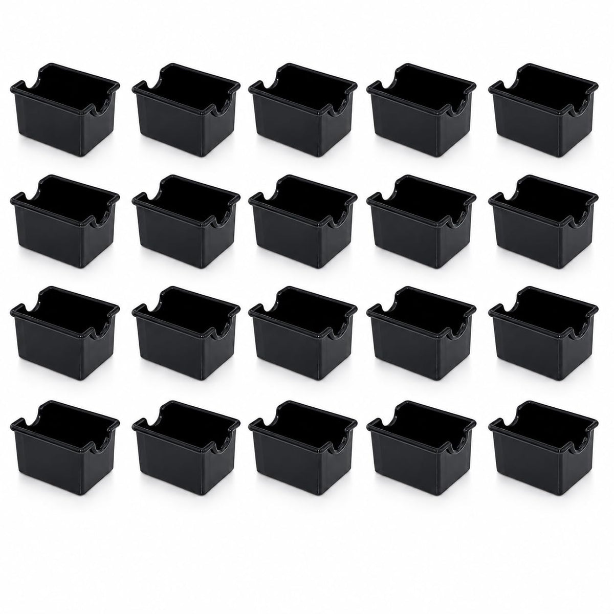 New Star Foodservice Restaurant-Grade Black Plastic Sugar Packet Holder, SAN Material, Set of 24