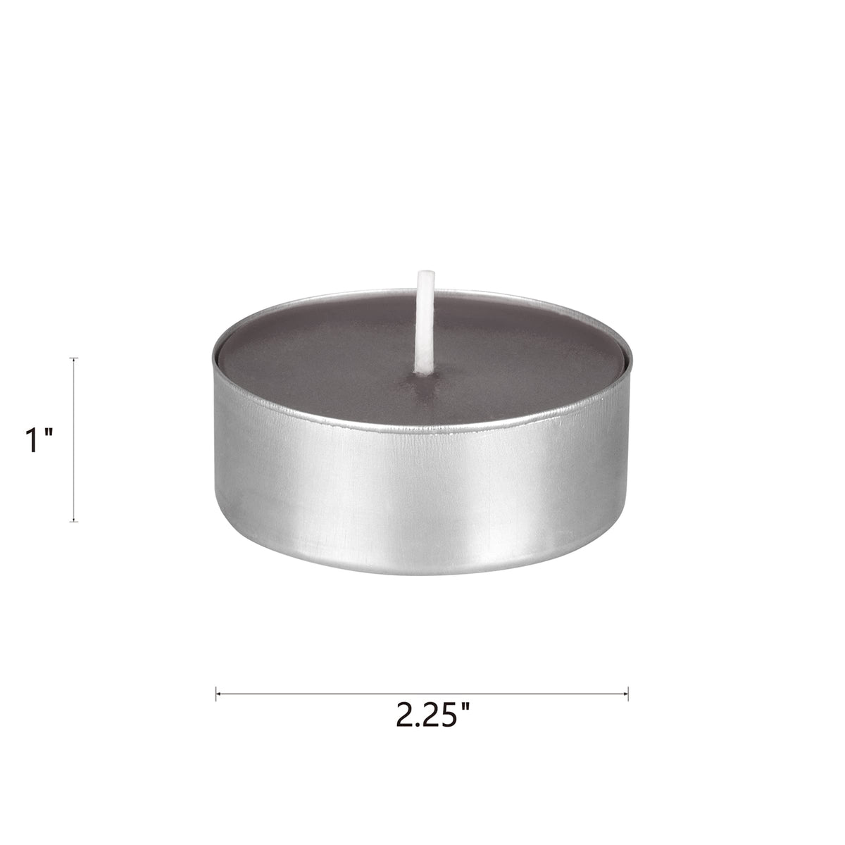 Mega Candles 4 pcs Unscented Oversize Dary Gray Tea Lights Candles, Pressed Wax Candle 12 Hour Burn Time, Home Décor, Wedding Receptions, Occasions, Events, Meditations, Tranquility, Spa