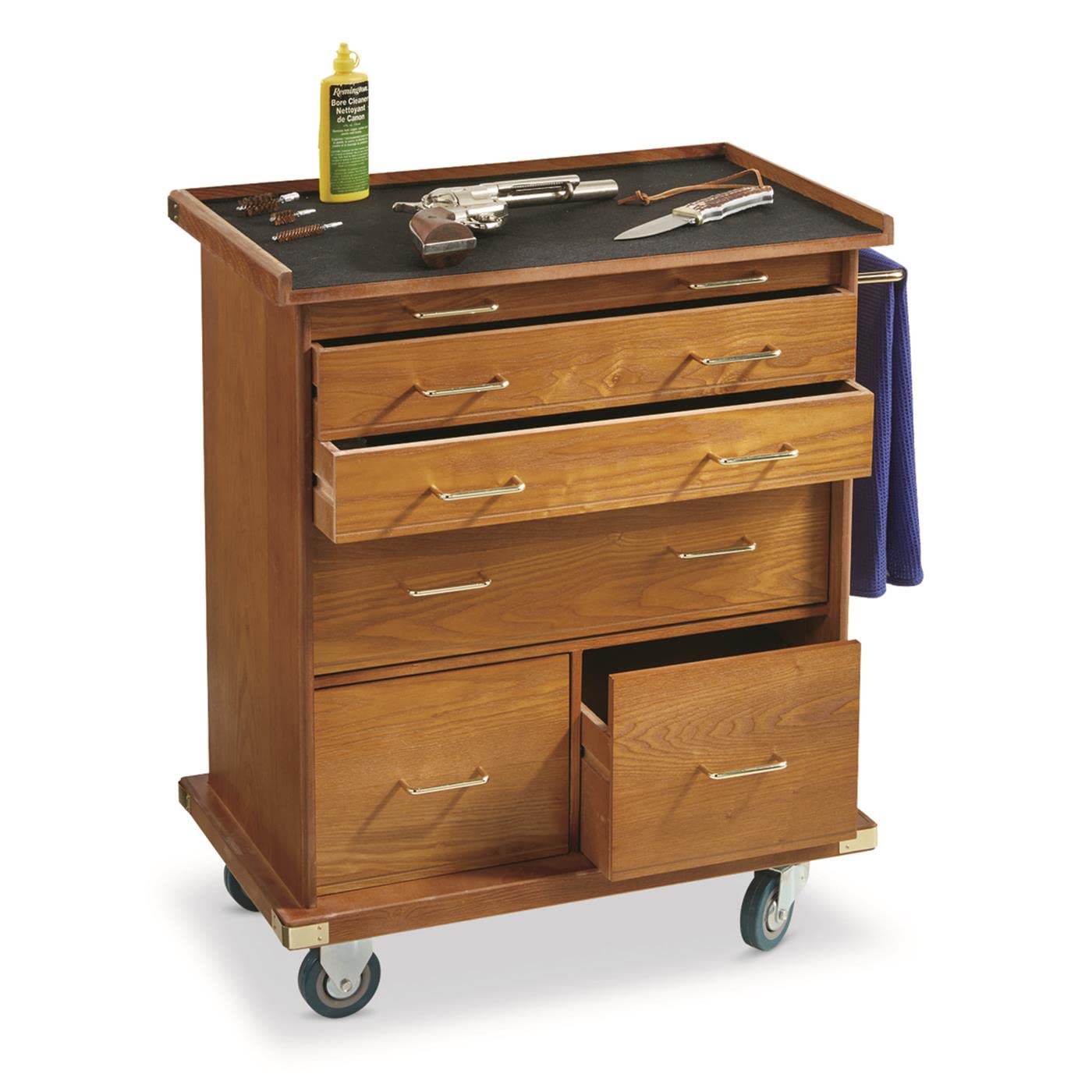 CASTLECREEK Storage Cabinet with Drawers Wood, Great for Under Desk Storage & Office Storage Cabinet Oak