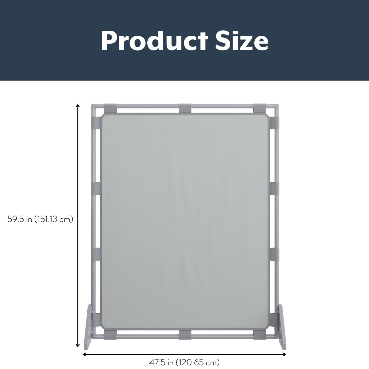 Children's Factory Big Screen PlayPanel, Kids Room Divider, Classroom Privacy Screen, Cantilever Feet Included, Glacier Gray