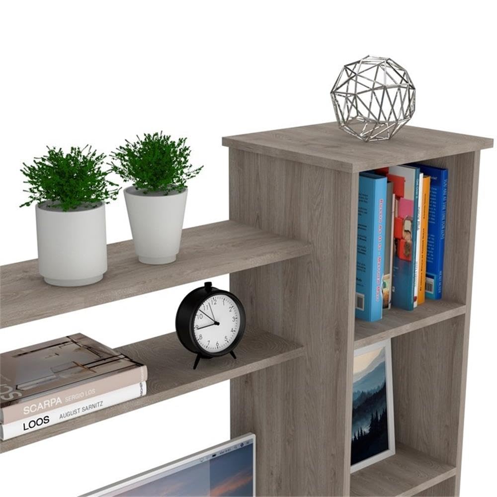 Tuhome Carell Furniture Modern Light Gray Engineered Wood Versalles Home Office Desk