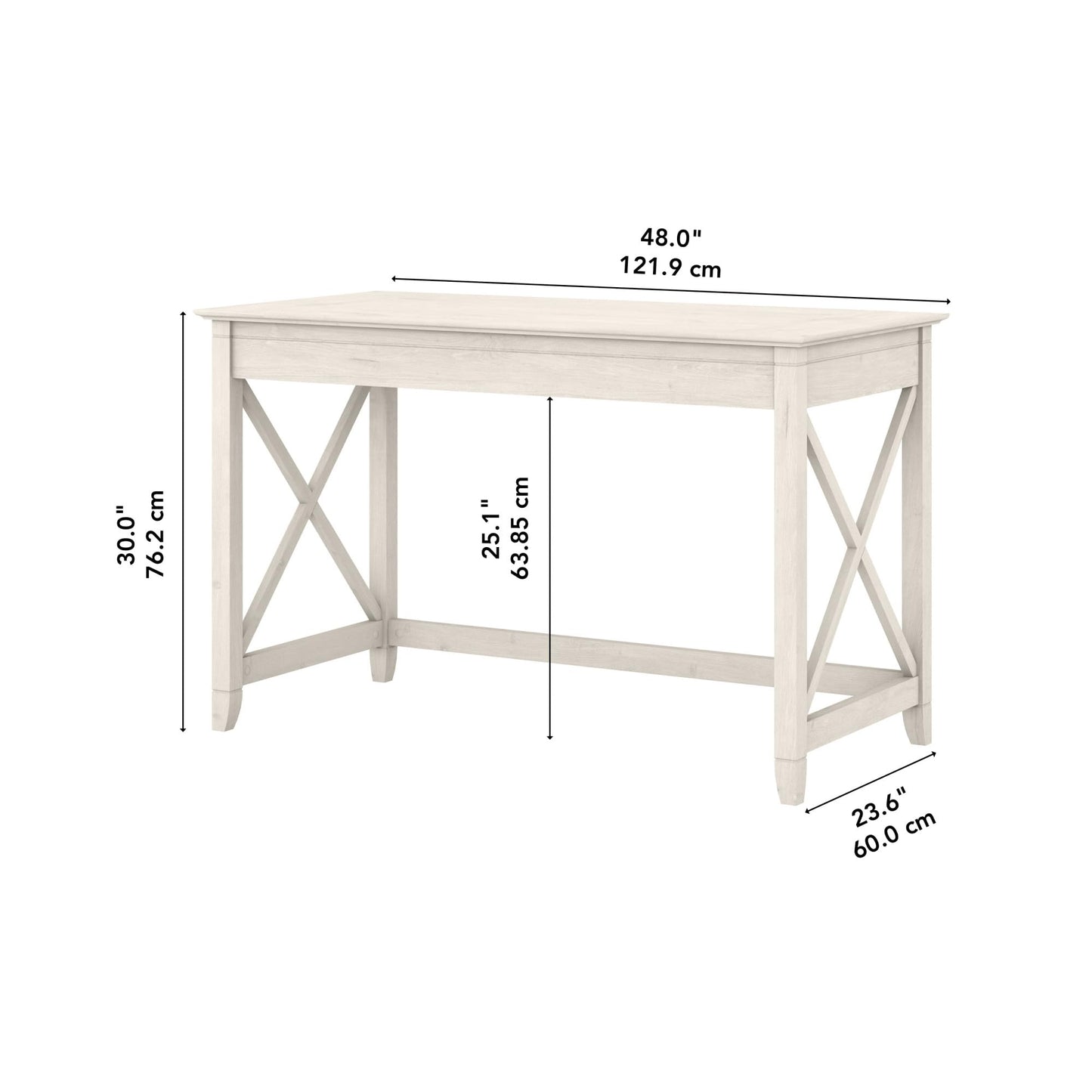 Bush Home Key West 48W Writing Desk in Linen White Oak