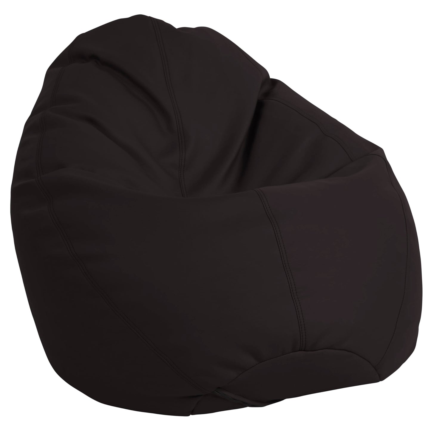 FDP SoftScape Dew Drop Bean Bag Chair with Supportive High-Back Design, For Kids, Teens and Adults, Alternative Seating for Dorms, Schools, Libraries, Daycares or Home - Black