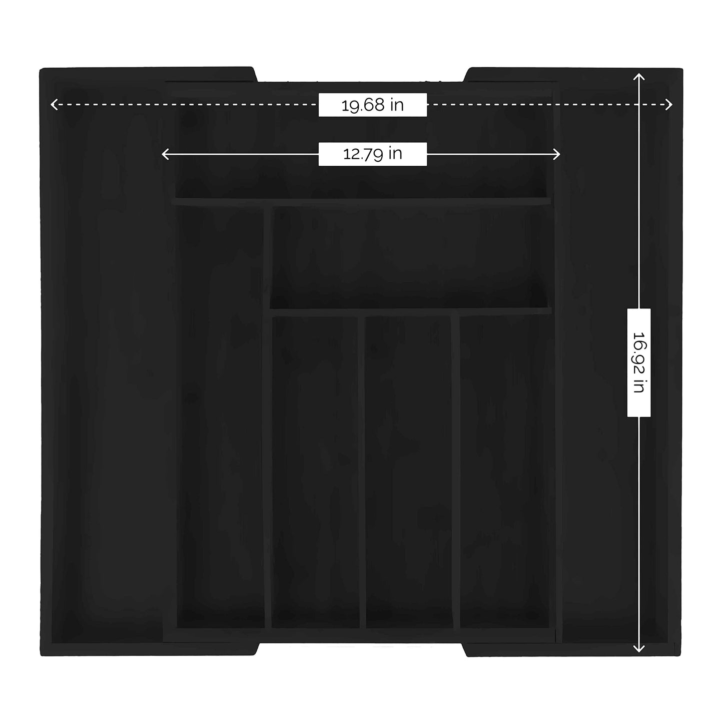Masirs Expandable Bamboo Kitchen Drawer Organizer - Adjusts to Fit Drawer Size, Ideal for Silverware, Utensils, and Office Supplies, Durable Bamboo Construction