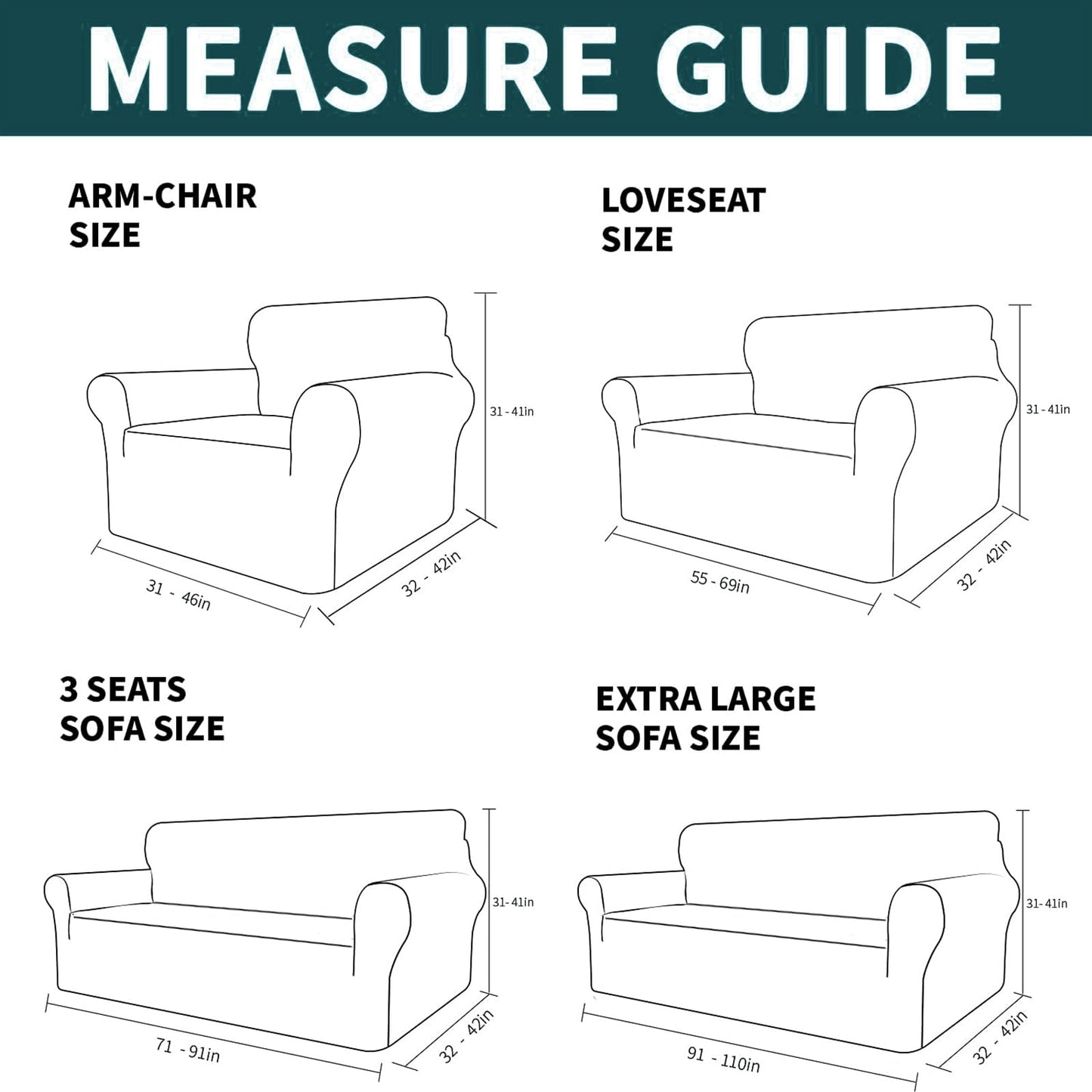 YEMYHOM Real Velvet Couch Covers for 2 Cushion Couch High Stretch 1 Piece Loveseat Slipcover for Pets Dogs Anti Slip Love Seat Sofa Slipcover Furniture Protector (55"-69", Blackish Green)