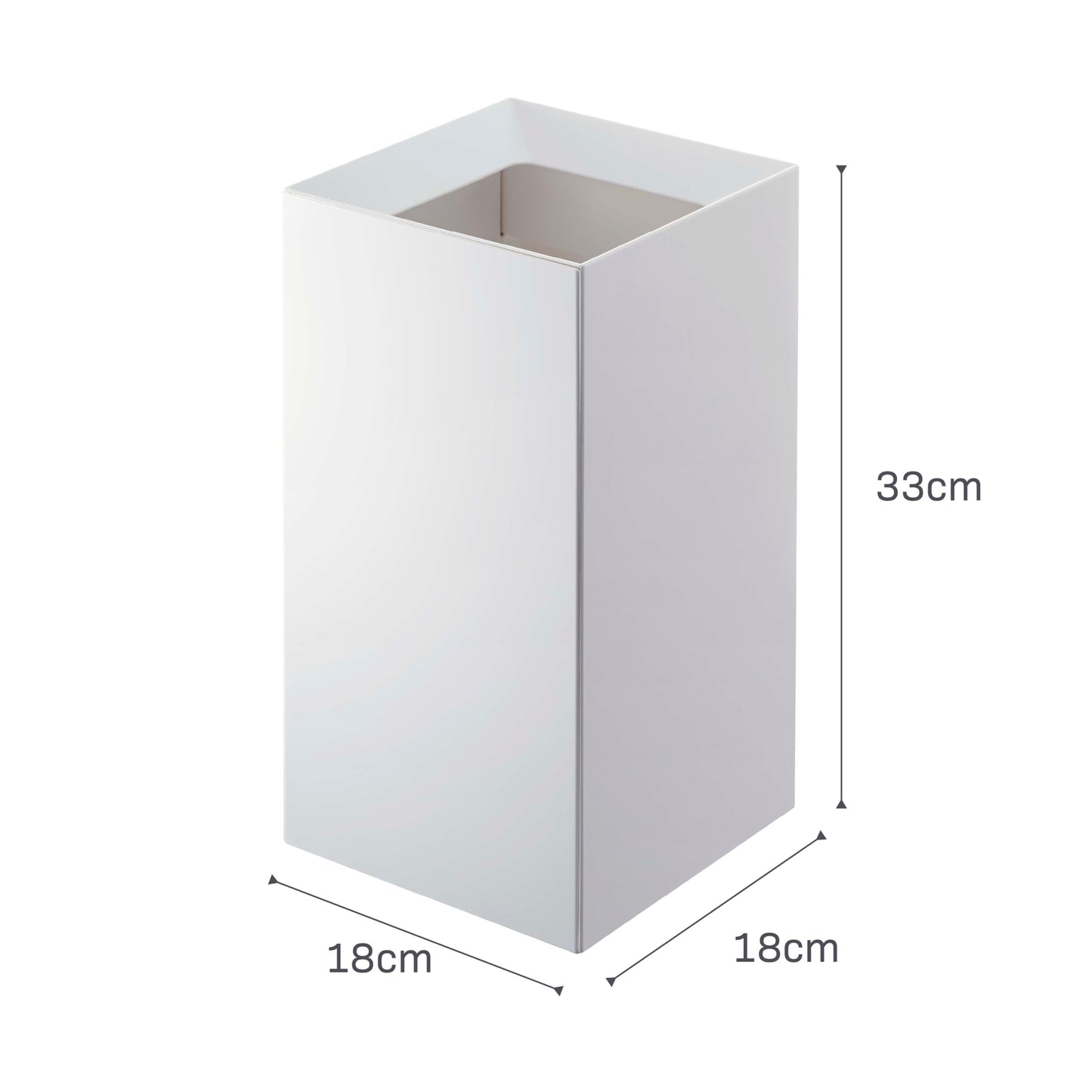 YAMAZAKI Home Tower Trash Can - Modern Garbage Waste Basket with Handle for Kitchen Bedroom Bathroom Office - Short - Abs Plastic - 2.4 Gallons, 9 Liters
