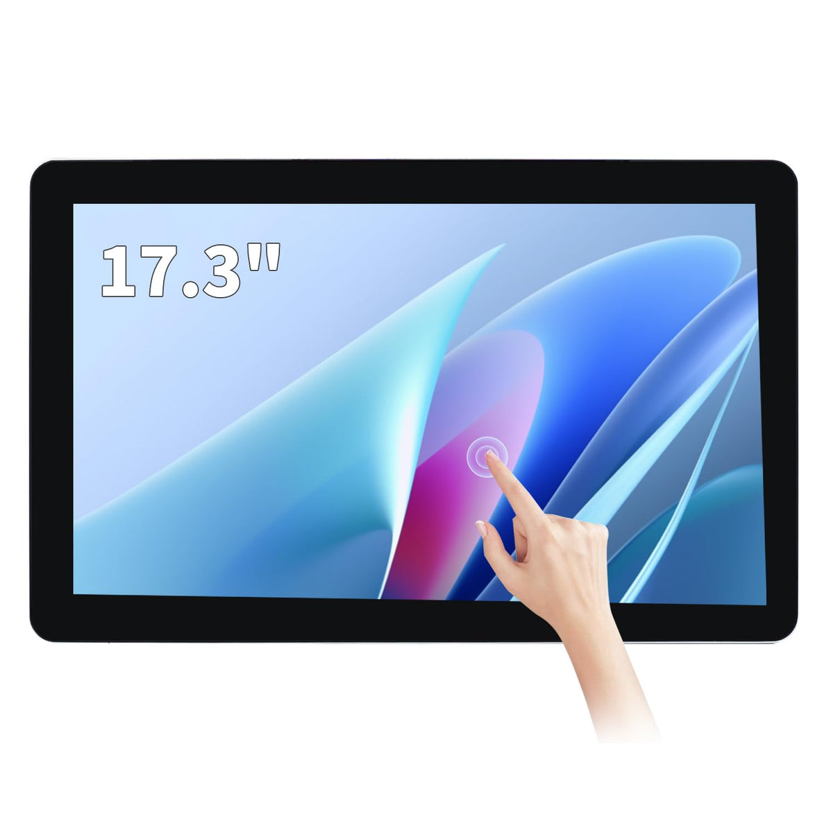 TouchWo 17.3 inch Capacitive Multi-Touch Screen Industrial Monitor, 16:9 Display 1920 x 1080P, Built-in Speakers, VGA & HD-MI Monitor for PC, POS, Small Business, Restaurant, Bar