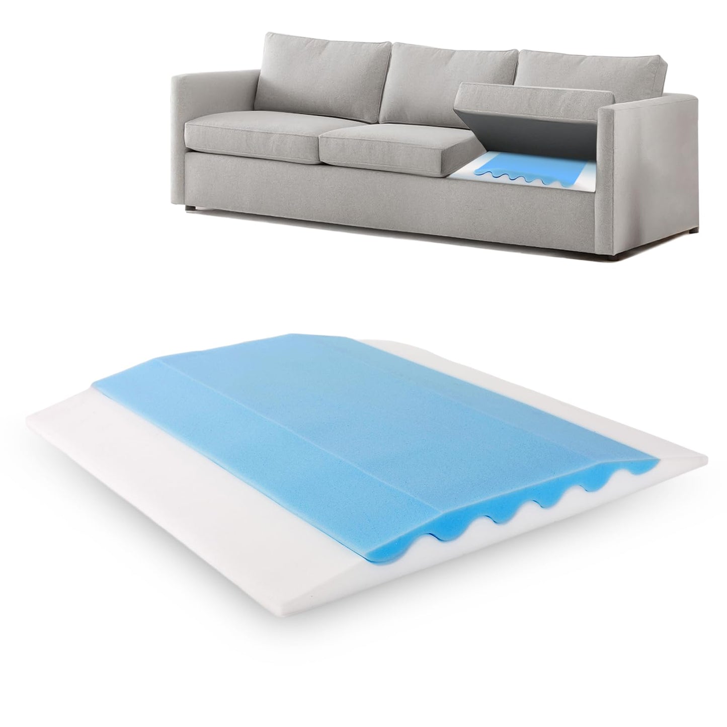LIFVEAN Upgraded 2-in-1 Couch Cushion Support for Sagging Cushions 22x22x2.4 - Under Sofa Cushion Support for Sagging Seat Repair Insert to Lift Couch Set of 1