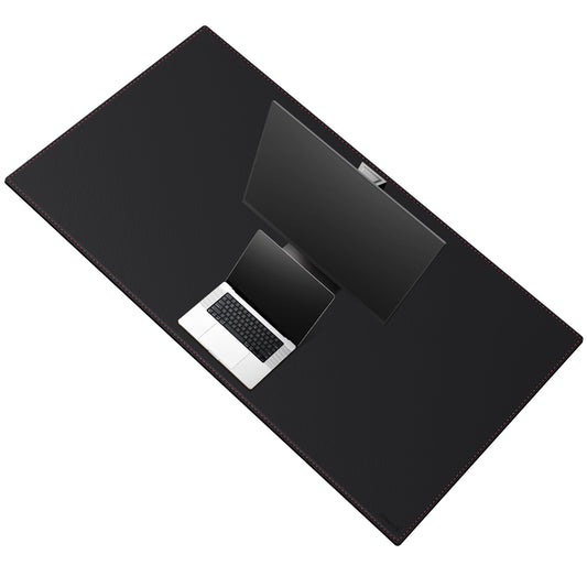 ZORESYN 59.1"x27.6" PU Leather Desk Pad Protector, Large Mouse Pad, Executive Computer Office Desk Mat, Non-Slip Desk Blotter, Waterproof Desk Writing Pad for Office and Home (Black)