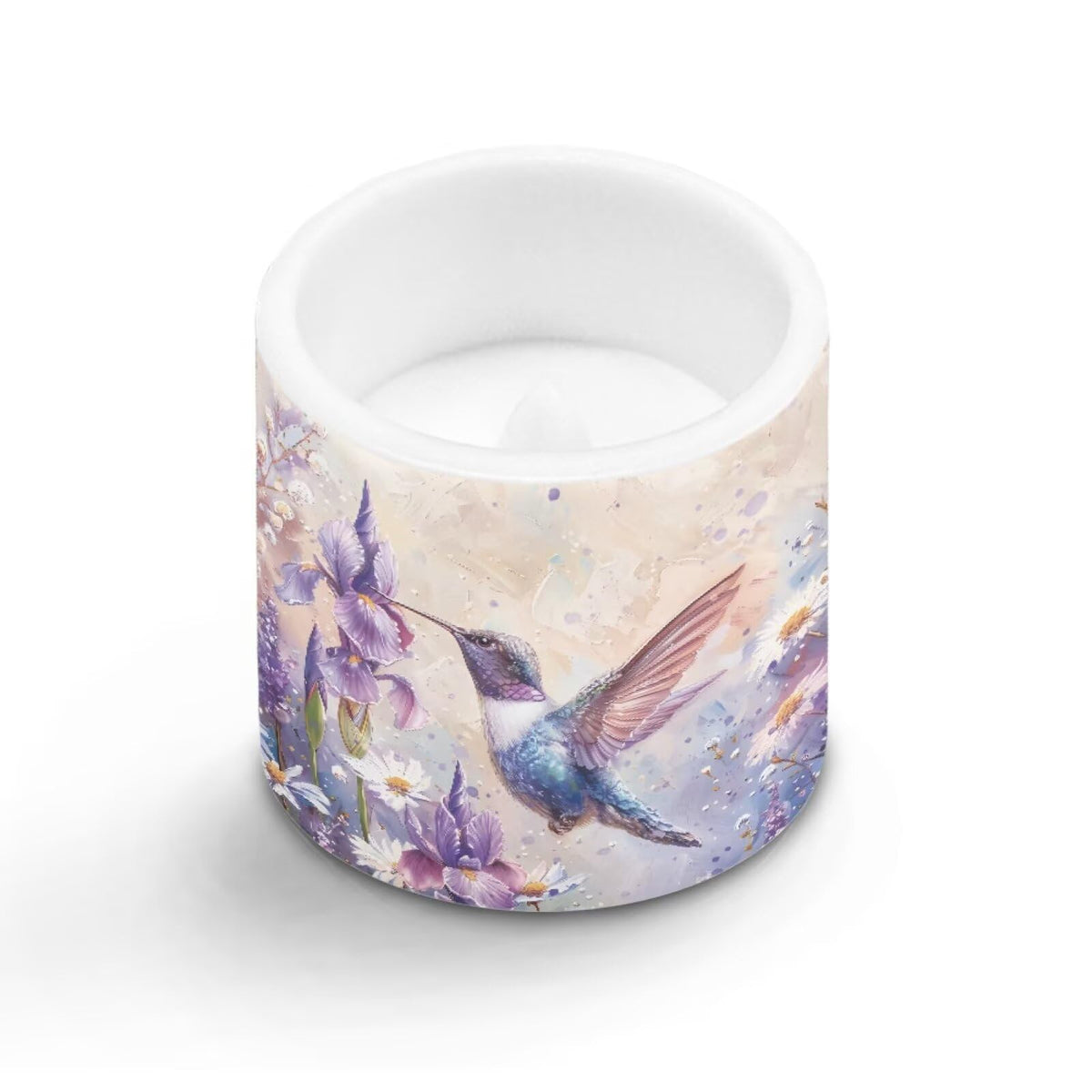 Cozeyat Bird Bloom Flameless Candles 4 Pack Battery Operated LED Pillar Candles with Remote Control Timer Waterproof for Indoor Outdoor Use