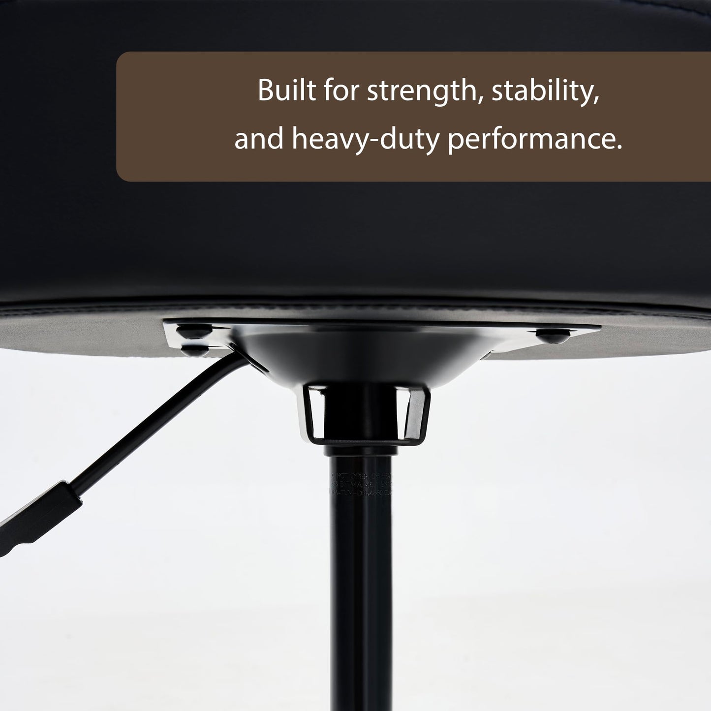 DR.LOMILOMI Heavy Duty Extra Wide Thick Cushion Seat Adjustable Height Swivel Rolling Stool for Dental Clinic, Salon, Office, and Bar - NAIA 502 (Black, Standard)