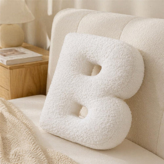 Shapeazy Letter Plush Pillow, Letter Hugging Throw Pillows, Decorative Initial Letter Shaped Throw Pillows for Bed Couch, Letter Pillows English Alphabet A to Z for Sofa Bedroom Living Room Decor (B)