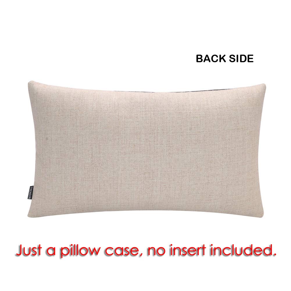 TRENDIN Christmas Pillow Cover 12x20 inches Believe in the Magic of Christmas Linen Rectangle Throw Pillow Cover for Sofa Couch Red PL953TR